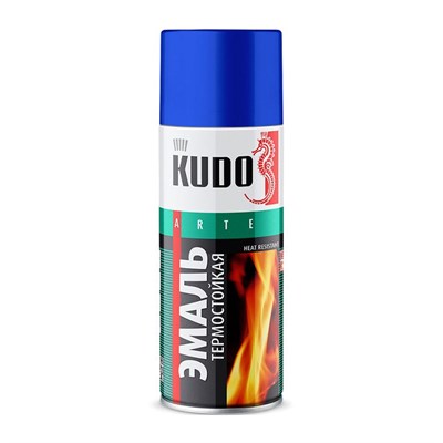 Эмаль термостойкая Kudo KU-5001 серебристая (0,52 л) - фото 6983