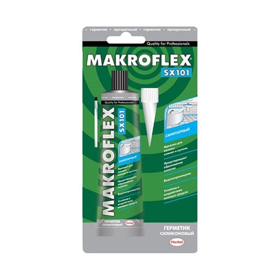 Герметик силиконовый Makroflex SX101 санитарный, бесцветный (85 мл) - фото 7015