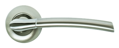 Дверная ручка RUCETTI RAP 6 SN/CP Цвет - Белый никель/хром - фото 7563