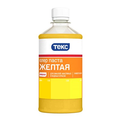 Колер для краски Текс универсальный желтый (0,5 л) - фото 7723