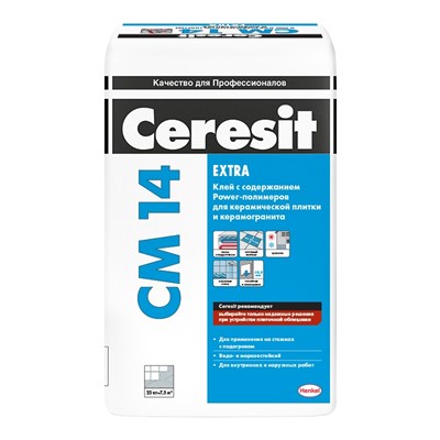 Клей для плитки Ceresit CM 14, 25 кг - фото 8012