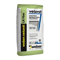 Шпаклевка финишная Weber Vetonit LR Fine для сухих помещений, 25 кг