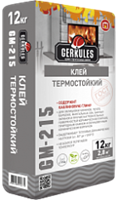 Клей термостойкий для печей и каминов Gerkules GM-215, 12 кг