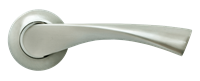 Дверная ручка RUCETTI RAP 1 SN, Цвет – Белый никель