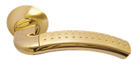 Дверная ручка RUCETTI RAP 7 SG/GP Цвет - Матовое золото/золото